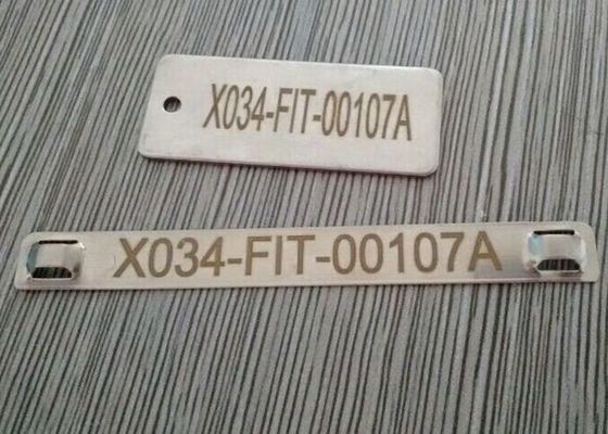 China Etiquetas de identificación antioxidantes del cable, etiquetas del cable del acero inoxidable con los números de Lasering proveedor