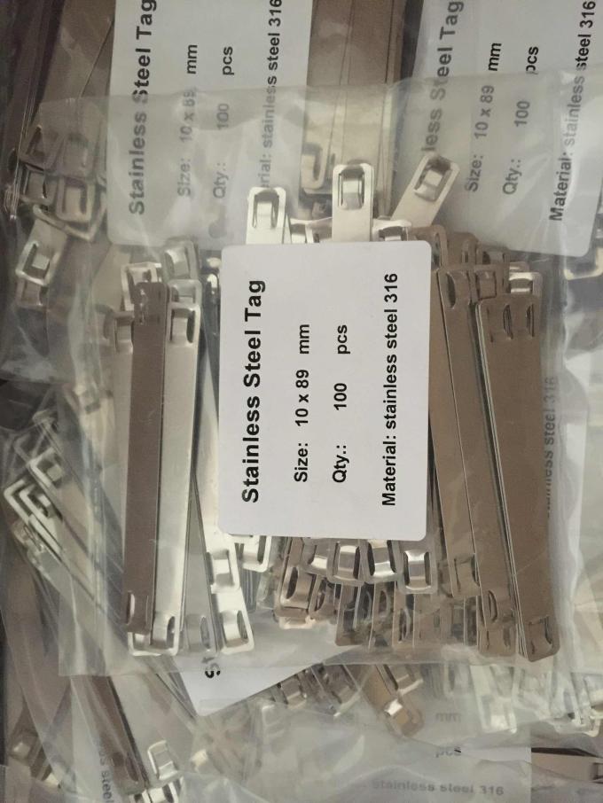 Etiquetas de identificación industriales del cable de 7 x 75 milímetros, etiquetas del metal del acero inoxidable